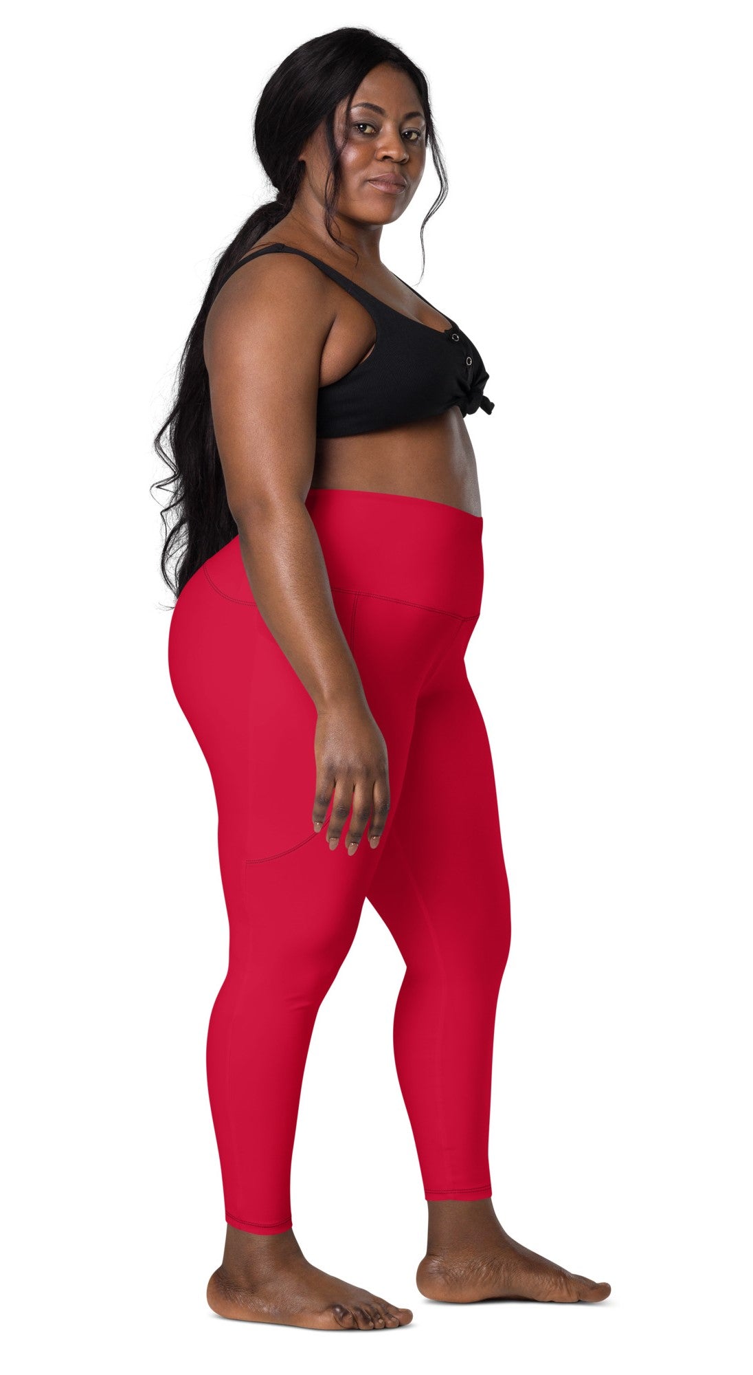 Crimson Leggings with Pockets | Size Inclusive